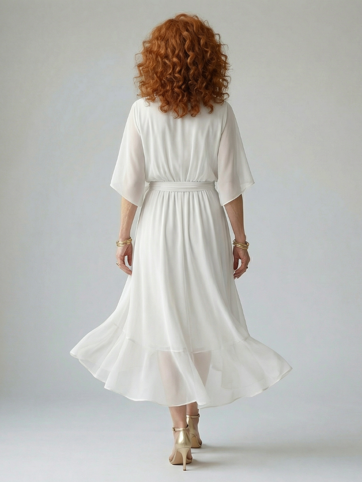 Elric | Vestito Midi Drappeggiato