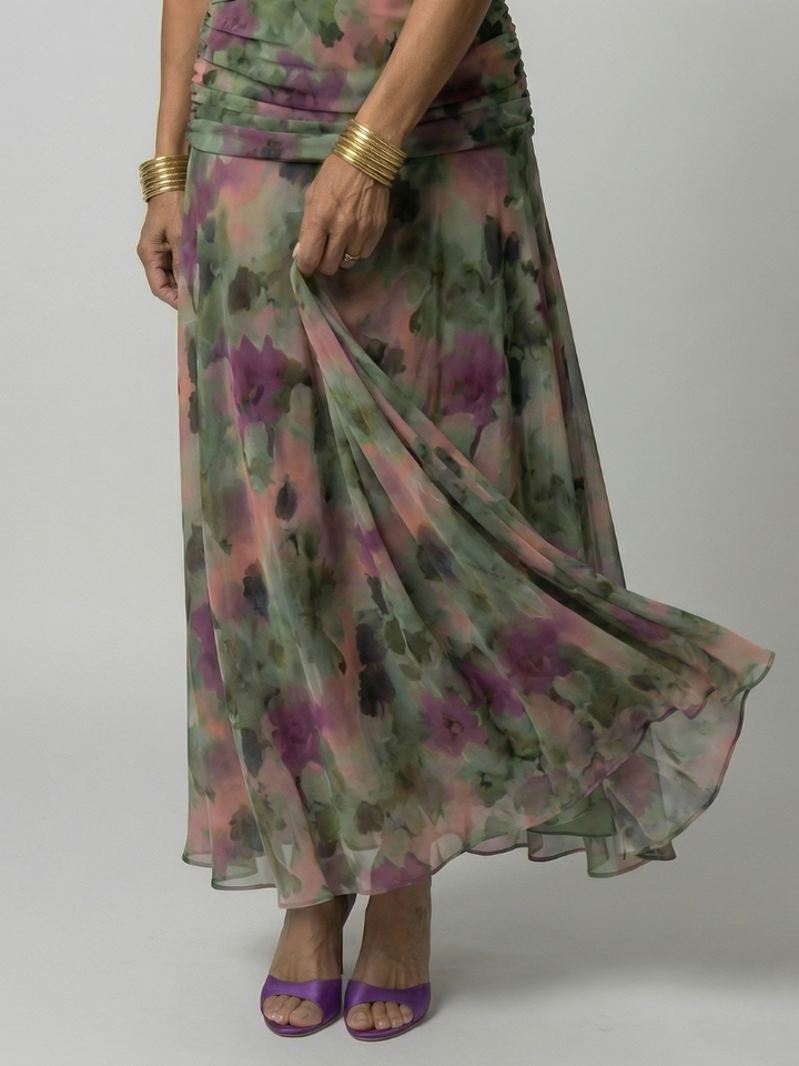 Calen | Abito Midi Off Shoulder Fluttuante