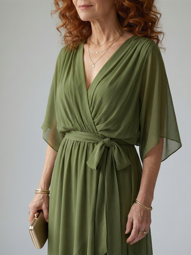 Elric | Vestito Midi Drappeggiato