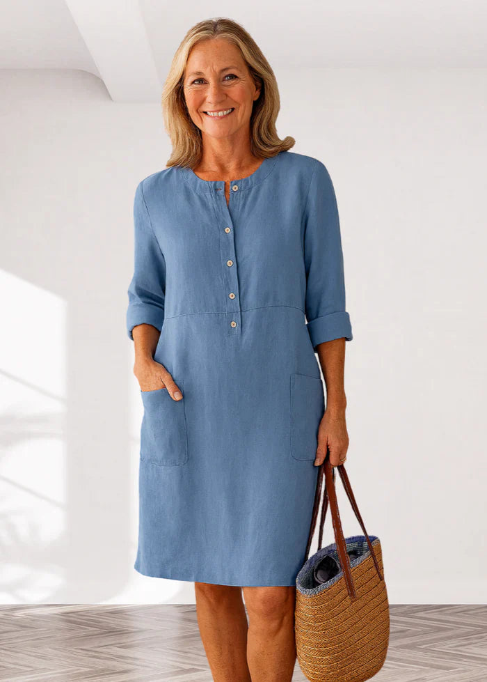 EVI | Vestito Casual da Donna con Vestibilità Comoda e Aspetto Senza Tempo per Ogni Giorno