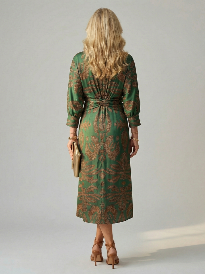 Lune | Abito Midi Avvolgente Naturale