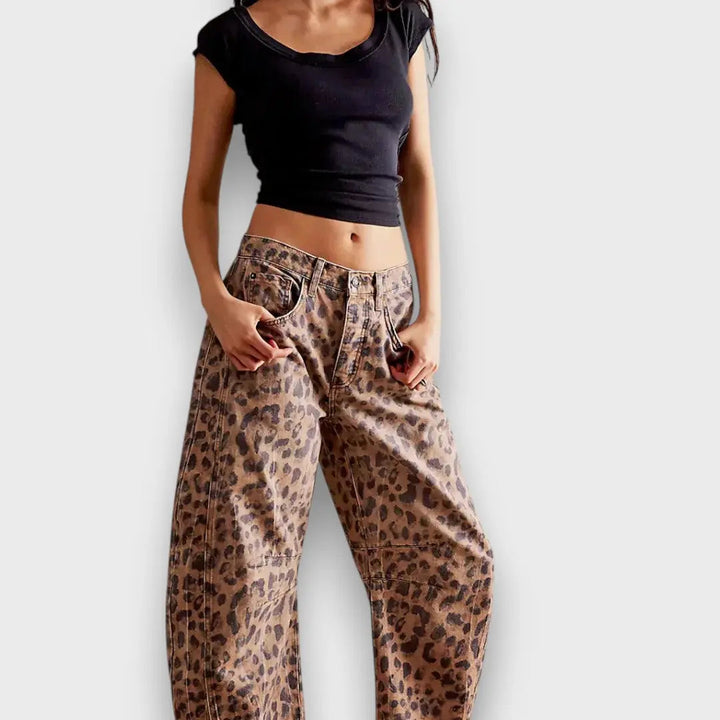 Edith – Pantaloni con stampa animale