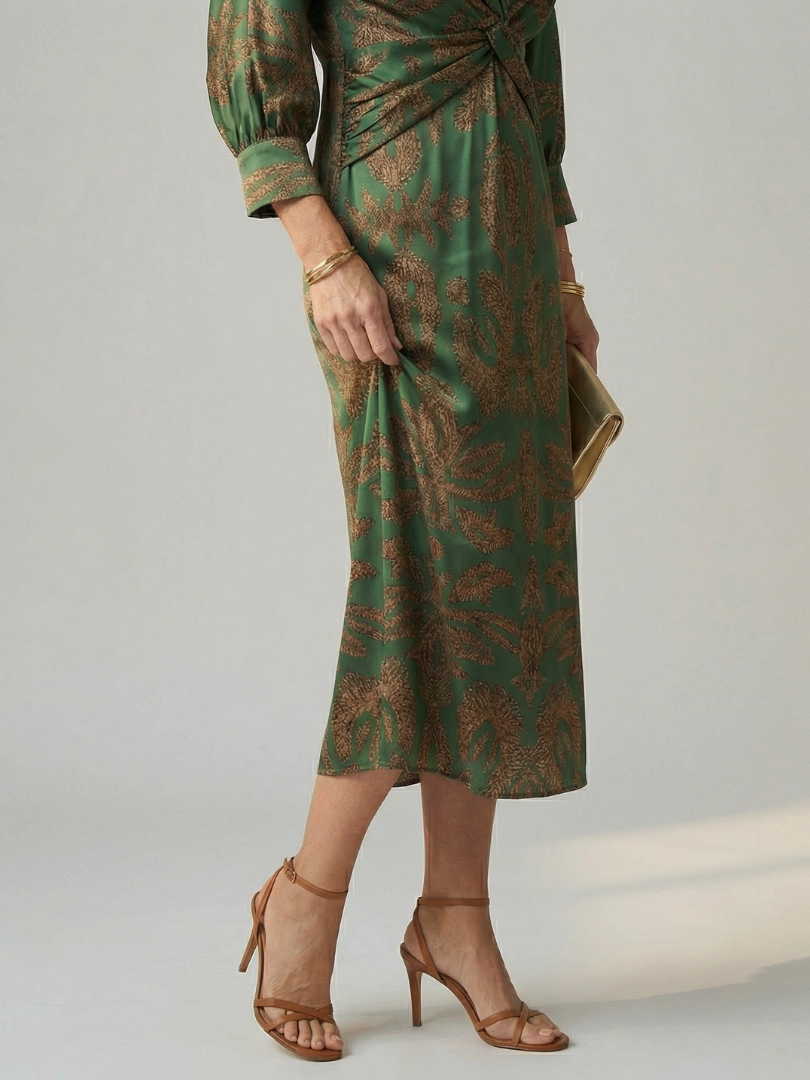 Lune | Abito Midi Avvolgente Naturale