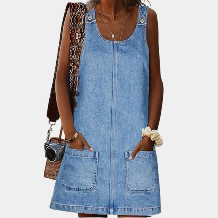 Saylor™ Relaxed Denim-Look Dress