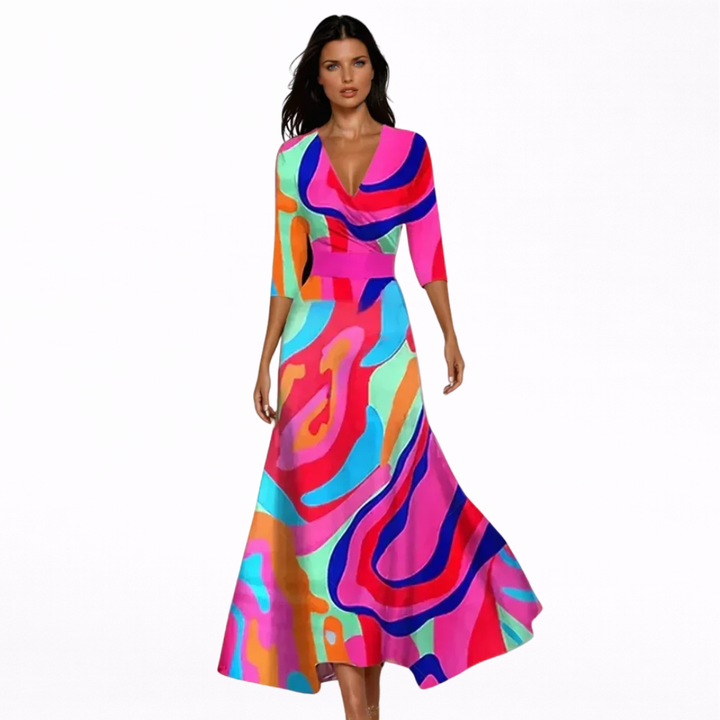 Emilia | Maxi Abito Floreale Elegante