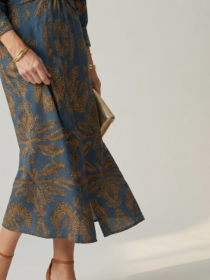 Lune | Abito Midi Avvolgente Naturale