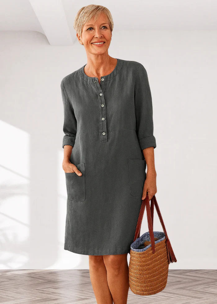 EVI | Vestito Casual da Donna con Vestibilità Comoda e Aspetto Senza Tempo per Ogni Giorno