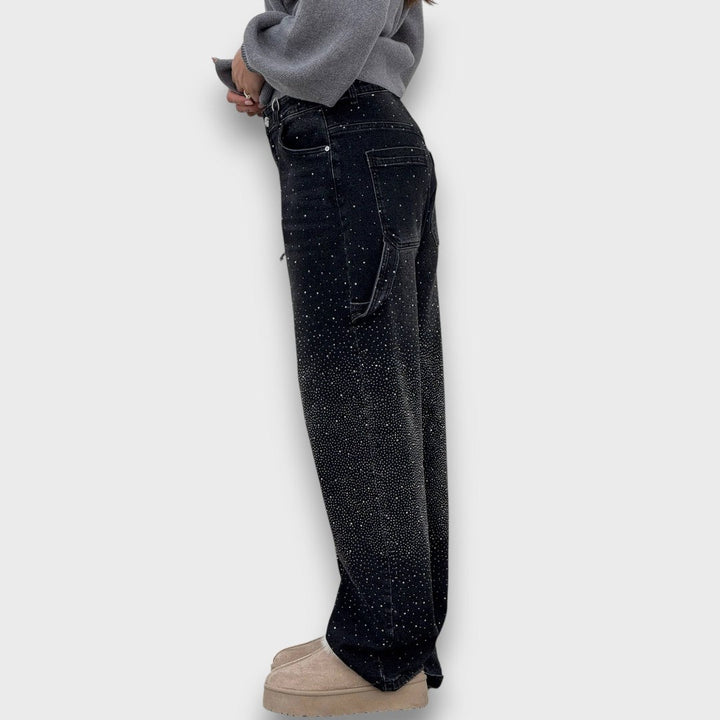 Nolene – Jeans con finitura scintillante e carattere urbano