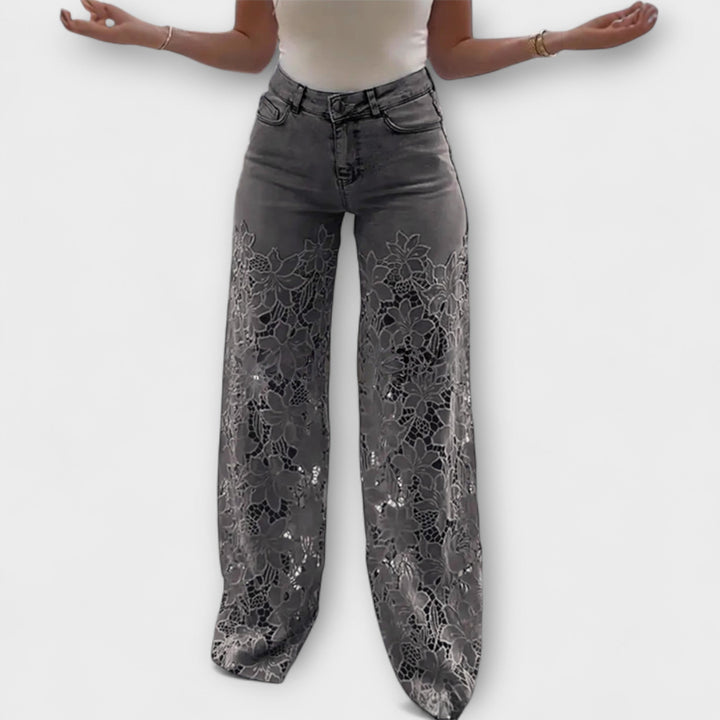 Jeans Trendy in Pizzo Patchwork